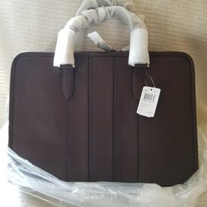 COACH Smooth Leather Brief Case